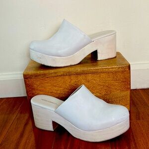 Intentionally Blank White Clogs